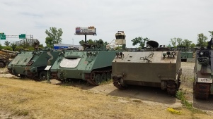 Several M113 with either a T113 or T117